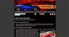 Desktop Screenshot of leftcoastexotics.com